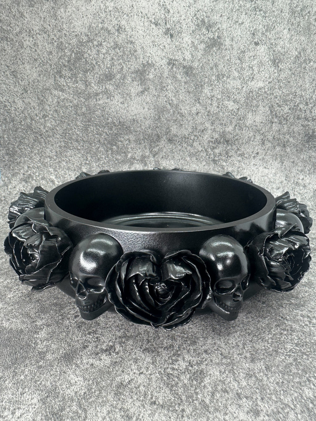 Skull & Black Rose Ritual Bowl