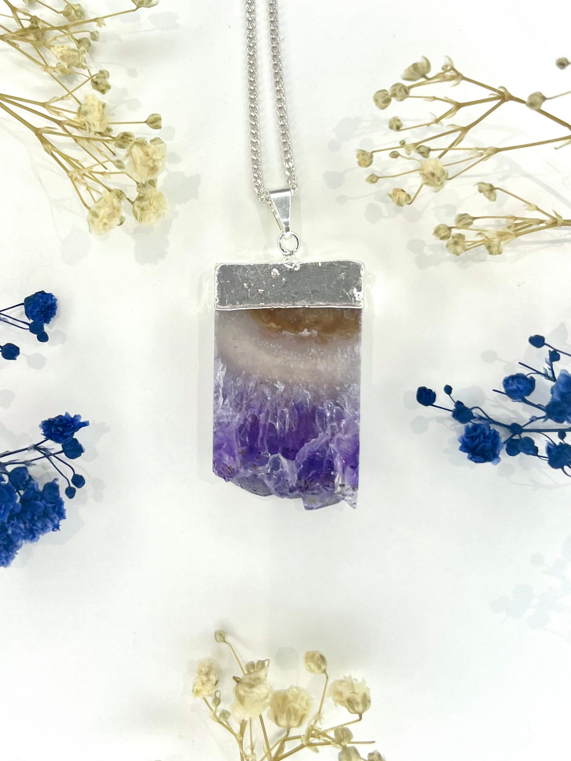 Amethyst Slice Necklace