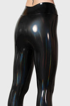 Killstar Darkwaves & Raves Hi-Shine PU Leggings - Size 22 Left Only!