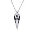 Raven Bird Skull Necklace