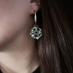 Green Witch Pentacle Hoops