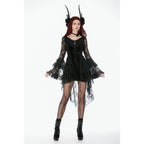 Dark in Love Anastasia Gothic Velvet & Lace Embroidered Dress