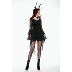 Dark in Love Anastasia Gothic Velvet & Lace Embroidered Dress