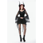 Dark in Love Anastasia Gothic Velvet & Lace Embroidered Dress