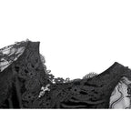 Dark in Love Anastasia Gothic Velvet & Lace Embroidered Dress