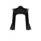 Dark in Love Erzebeth Gothic Bolero Shrug - Black Lace Victorian Bell Sleeve