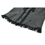 Dark in Love Gothic Peter Pan Collar Lace Shirt - Dark Academia Striped Cotton