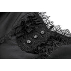 Dark in Love Gothic Lace Square-Neck Puff Sleeve Dress