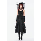 Dark in Love Minerva Gothic Satin Lace Dress