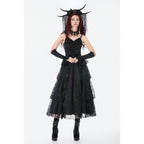 Dark in Love Minerva Gothic Satin Lace Dress