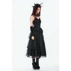 Dark in Love Minerva Gothic Satin Lace Dress