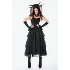 Dark in Love Minerva Gothic Satin Lace Dress