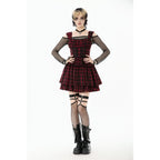 Dark in Love Morrigan Tartan Lace-Up Dress