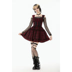 Dark in Love Morrigan Tartan Lace-Up Dress