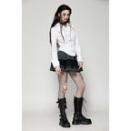 Dark in Love Queeny White Gothic Demon Shirt