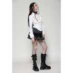 Dark in Love Queeny White Gothic Demon Shirt