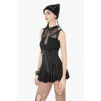 Dark in Love Ruth Mesh Strap Gothic Sleeveless Top