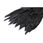 Dark in Love Zemira Goth Dress - 3D Floral Plunge Lace-Up Batwing Bust