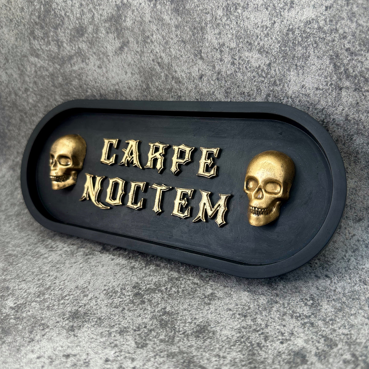 ‘Carpe Noctem’ Skull Wall Plaque