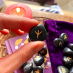 Black Agate Nordic Runes