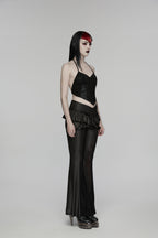 Punk Rave Bellatrix Goth Leggings Flares - Alt Flared Trousers