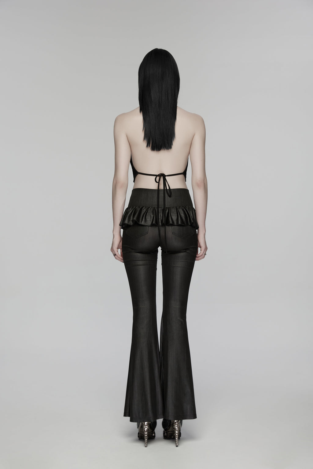 Punk Rave Bellatrix Goth Leggings Flares - Alt Flared Trousers