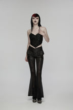 Punk Rave Bellatrix Goth Leggings Flares - Alt Flared Trousers