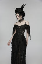 Goth Feather Formal Hat Gothic Retro Style Punk Rave
