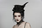 Goth Feather Formal Hat Gothic Retro Style Punk Rave