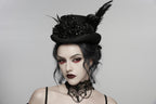Goth Feather Formal Hat Gothic Retro Style Punk Rave
