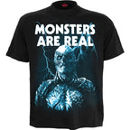 MONSTERS ARE REAL - Front Print T-Shirt Black