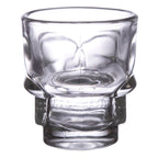 Gothic Gifts Set of 2 Skulls & Roses Skull Shot Glasses