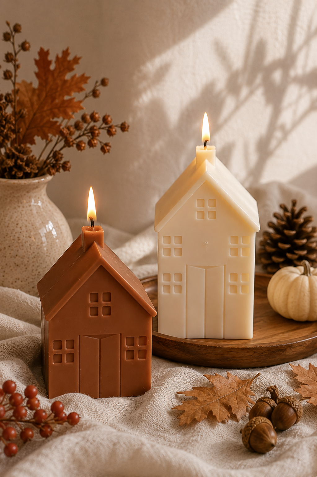 Gingerbread House Candles - Trio