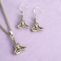 Yoga Lady Jewellery Set, Dangly Earring And Necklace Set In Gift Bag, Cord Or Chain Option