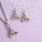 Yoga Lady Jewellery Set, Dangly Earring And Necklace Set In Gift Bag, Cord Or Chain Option