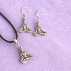 Yoga Lady Jewellery Set, Dangly Earring And Necklace Set In Gift Bag, Cord Or Chain Option