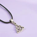 Celtic Charm Necklace Silver Plated Or Waxed Cord Variable Lengths, Gift Packaged