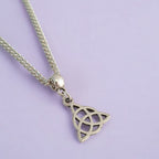 Celtic Charm Necklace Silver Plated Or Waxed Cord Variable Lengths, Gift Packaged