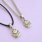 Chinese Lucky Cat Charm Necklace Silver Plated Or Waxed Cord Variable Lengths, Gift Packaged, Lucky Charm, Good Luck