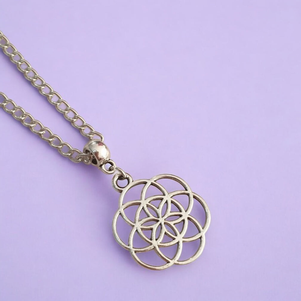 Circle Of Life Charm Necklace Silver Plated Or Waxed Cord Variable Lengths, Gift Packaged