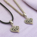 Heart Charm Necklace Silver Plated Or Waxed Cord Variable Lengths, Gift Packaged