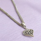 Heart Charm Necklace Silver Plated Or Waxed Cord Variable Lengths, Gift Packaged