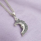 Moon Charm Necklace In Gift Bag