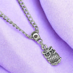 Owl Charm Necklace Silver Plated Or Waxed Cord Variable Lengths, Gift Packaged