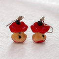 Novelty Apple Core Dangly Earrings