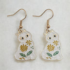 Novelty Enamel Cat Earrings