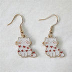 Novelty Enamel Cat Earrings