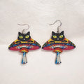 Black Cat UFO Earrings