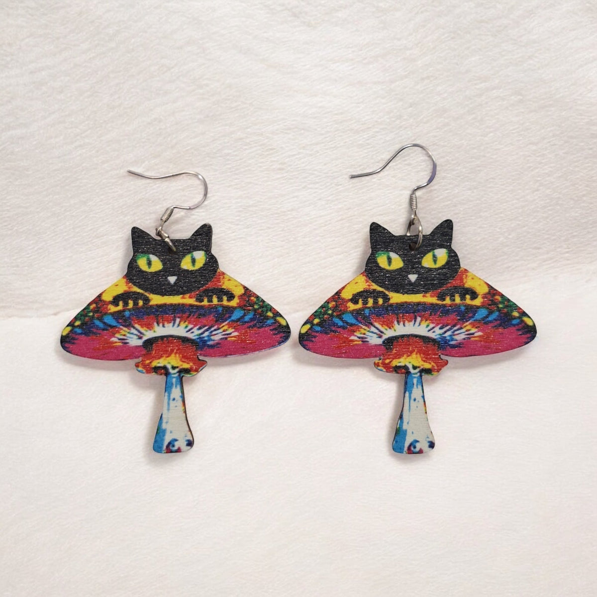 Black Cat UFO Earrings