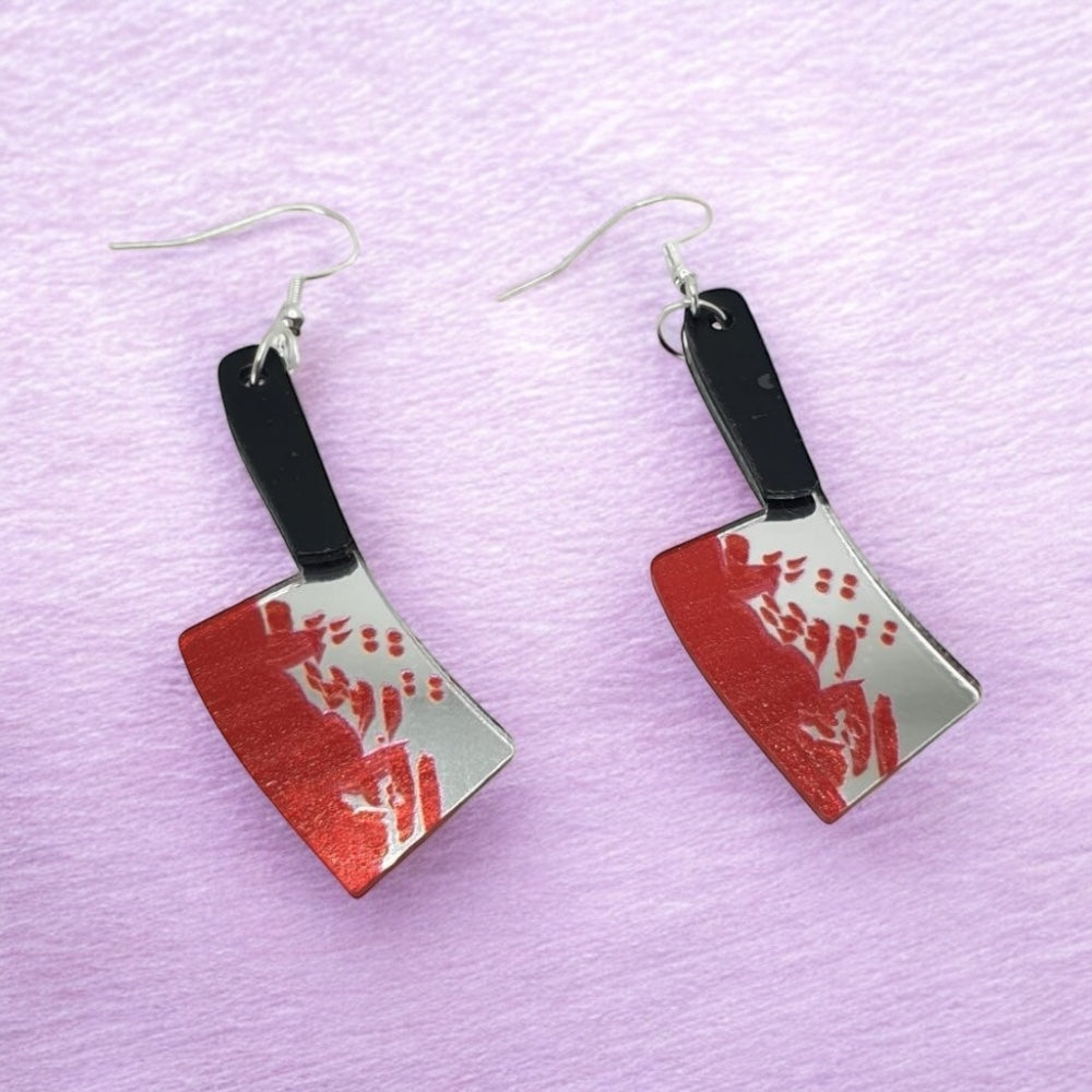 Butcher's Knife Dangly Earrings